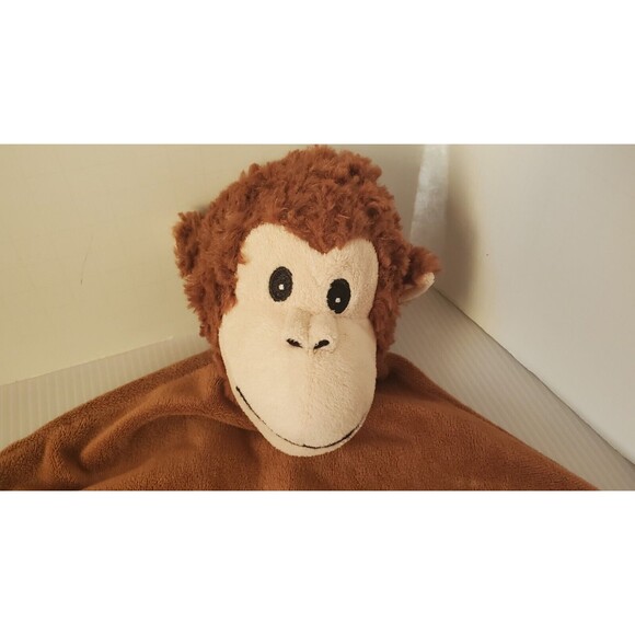 Brown Monkey Animal Baby Cubbie Security blanket Lovey Plush Zoo Jungle Knots - Picture 4 of 8
